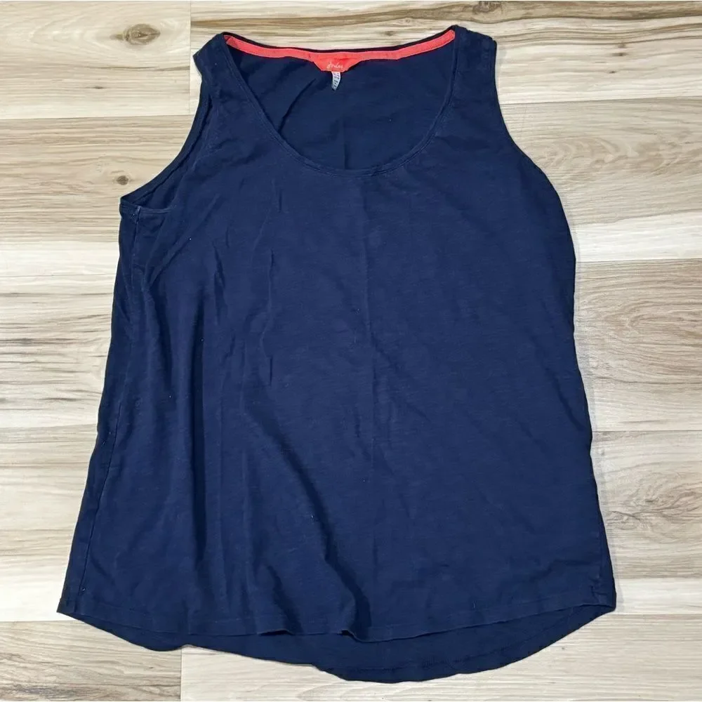Joules Annika Scoop Neck Jersey Tank Top Blue Women’s 14